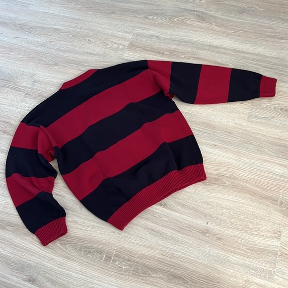Tommy Hilfiger L Navy and Red 💯 cotton Classic 90s - Picture 7 of 12